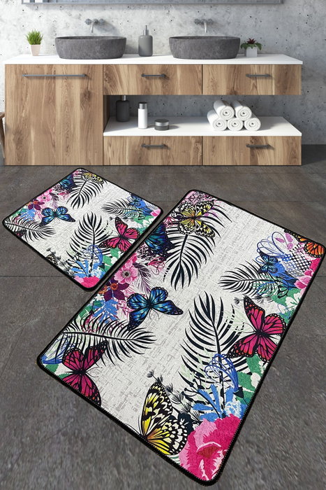 Mijölnir Juego de alfombras de baño Noirobi Multicolor, 2 piezas Mijölnir Juego de alfombras de baño Noirobi Multicolor, 2 piezas